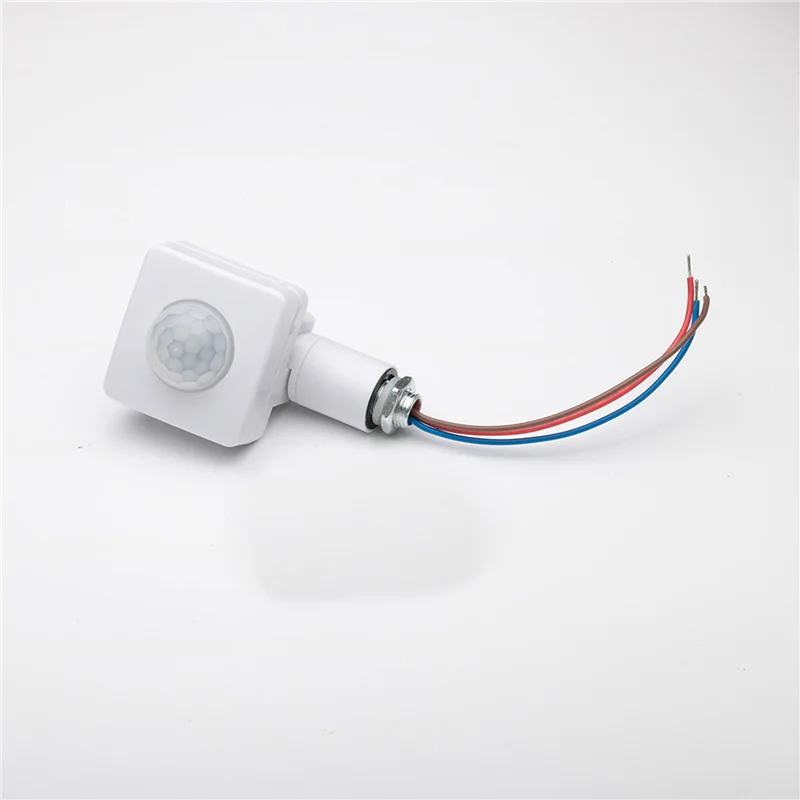 TKOH-2X AC85-265V IP65 Sensor de movimento Interruptor PIR ajustável Ultrafino LED Luz PIR Detector de sensor de movimento externo, 10mm branco