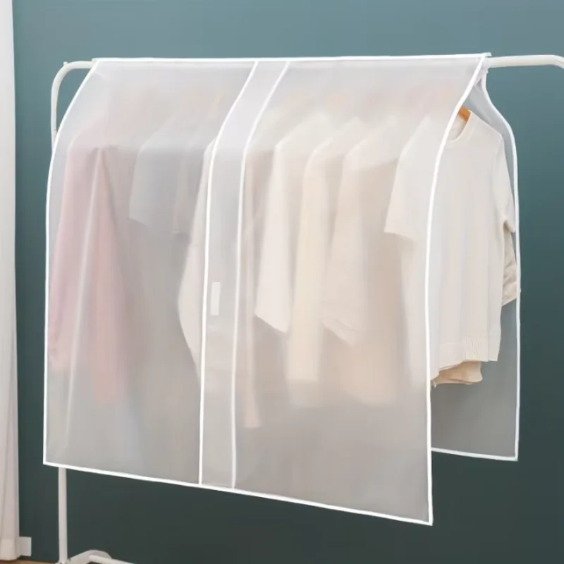 1pc Household Clothing Dust-proof Cover Translucent Dust-proof Clothing Cover Wardrobe Storage Suit Hanging Bag Dust-proof Bag