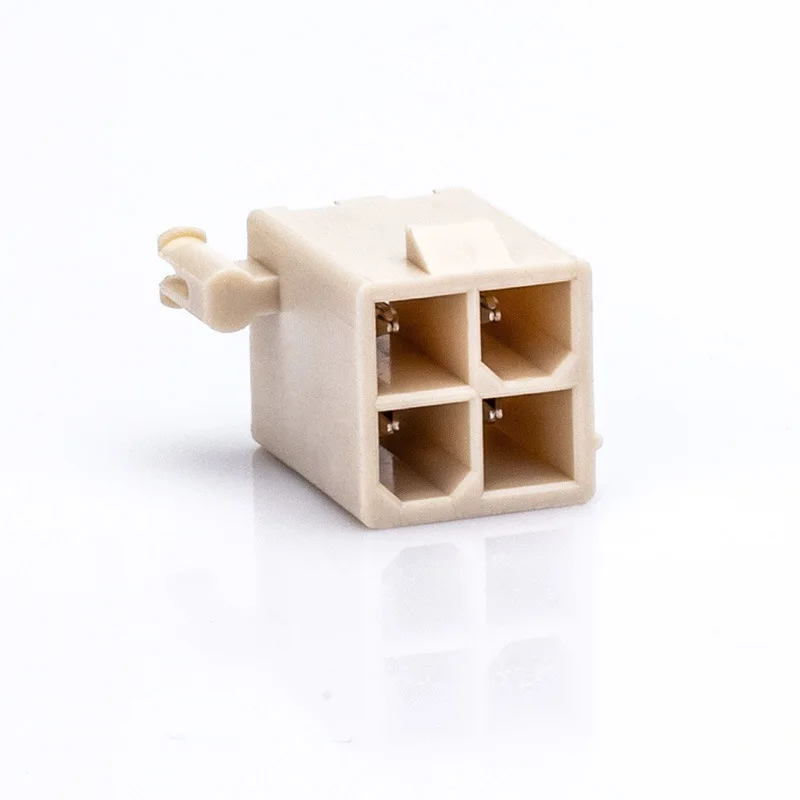 Conector de toma de corriente de placa base 4P ATX DIP de alta corriente 9A blanco lechoso