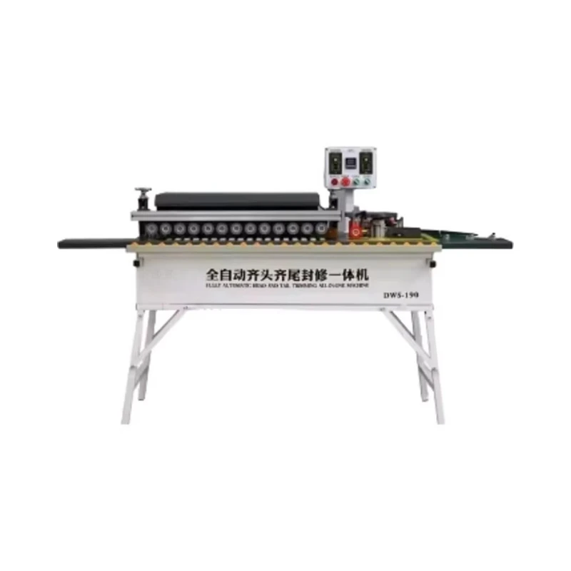 

Деревообрабатывающий автоматический пусковой станок с прямой кривой из ПВХ, небольшой кромкооблицовочный станок, обрезка кромок