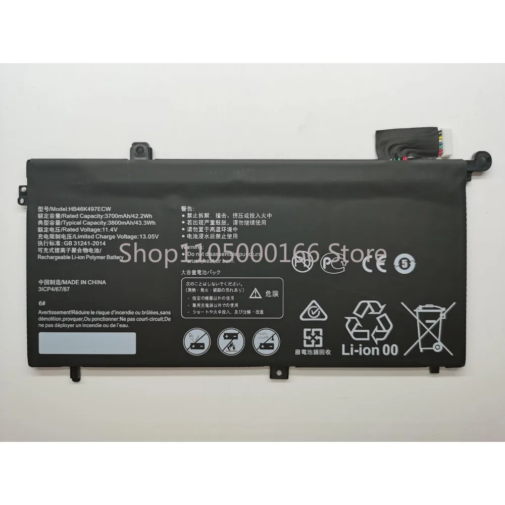 Replacement HB46K497ECW Battery for Huawei MateBook D 2018 PL-W19 MRC-W50 W60 Laptop Batteries