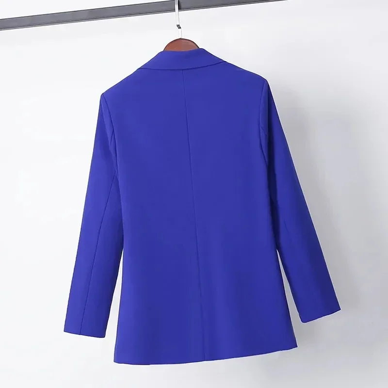 Pop Pop 2025 New Women'S Suit Jacket Spring Autumn Women Blazer Korean Women'S Loose Plus Size Jacket Top Long-Sleeved Ladies Sh