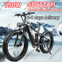 RS-A08 Ebike 750W Motor 48V17AH Lithium Battery Aldult Urban Commuting Electric Bike 26*4 In Fat Tire Mountain Electric Bicycle