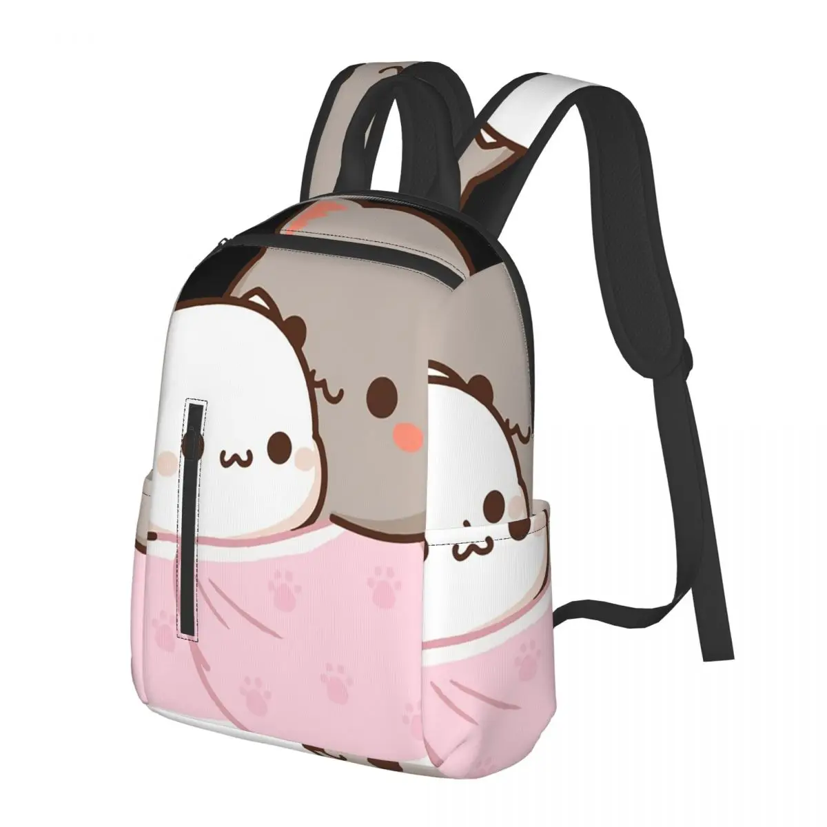 

Peach Mochi Cat Cartoon Student Backpack School Bag Hiking Travel Daypack for Boys Girls Bookbag Shoulder Bags