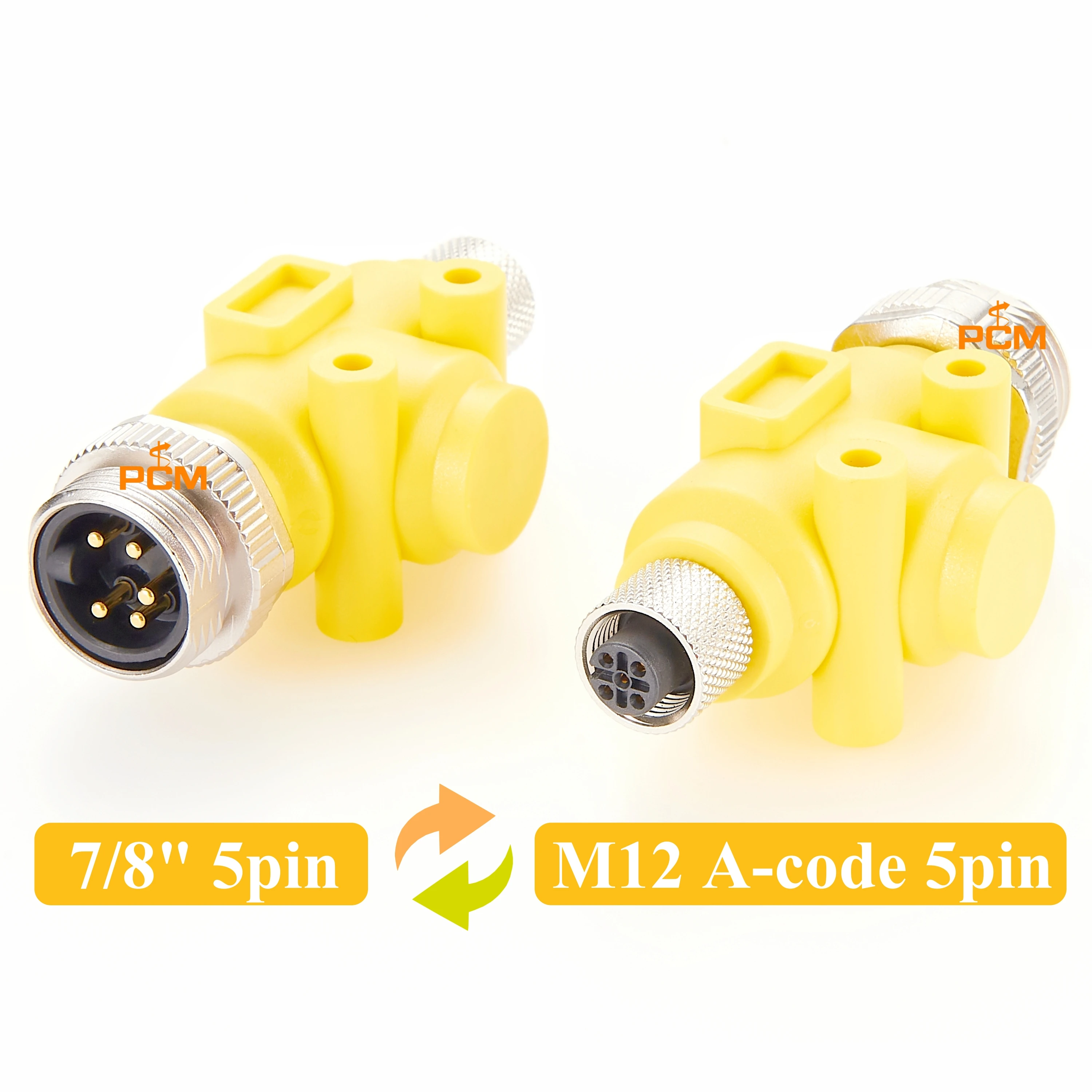 Waterproof IP67 5 Pin A-code Socket M12 to 7/8