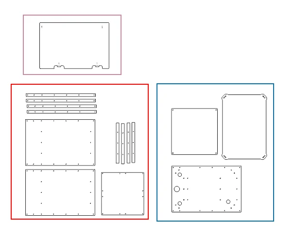 Funssor ANNEX K3 3D printer acrylic enclosure panels kit protective case for ANNEX K3 R1.1