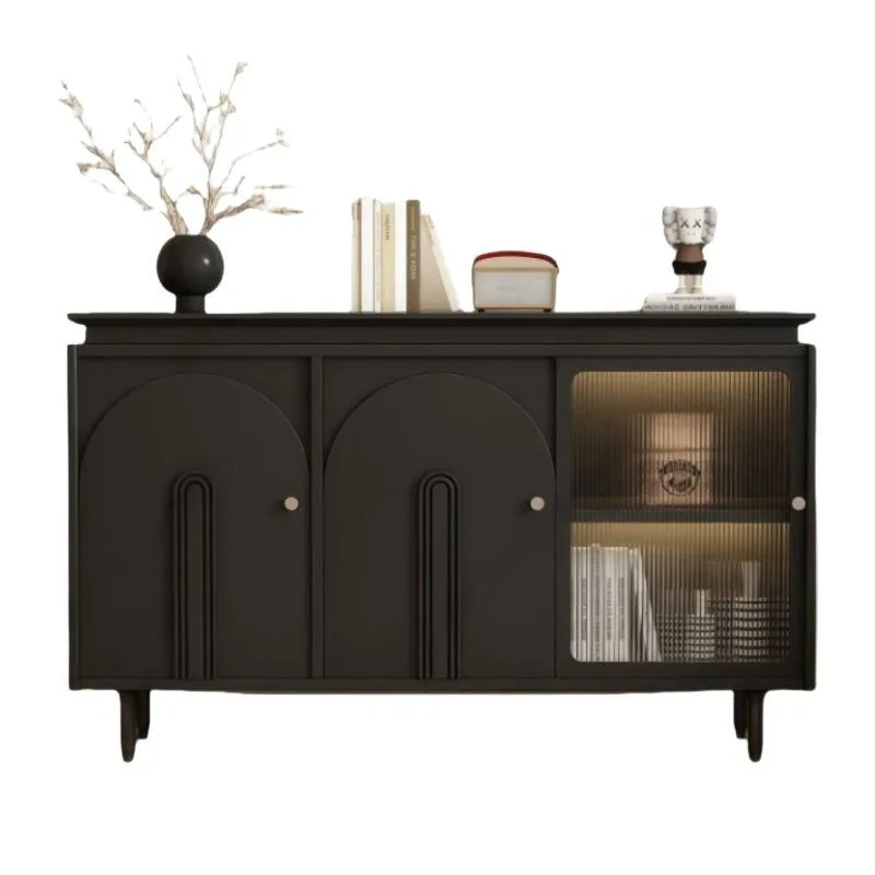 French paint side cabinet, solid wood entrance cabinet