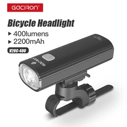 Gaciron Bike Light V20C Accessories USB Rechargeable 400lm Bicycle Front Light Helmet Light Handlebar Lamp Waterproof Bike Light