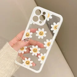 Daisy Flowers Case for Xiaomi Redmi Note 12 4G 11 10 9 12 Pro 9S 8 12S 11S Redmi 12 12C 13C A1 A2 Plus 9A 9C 10C 9T Clear Cover