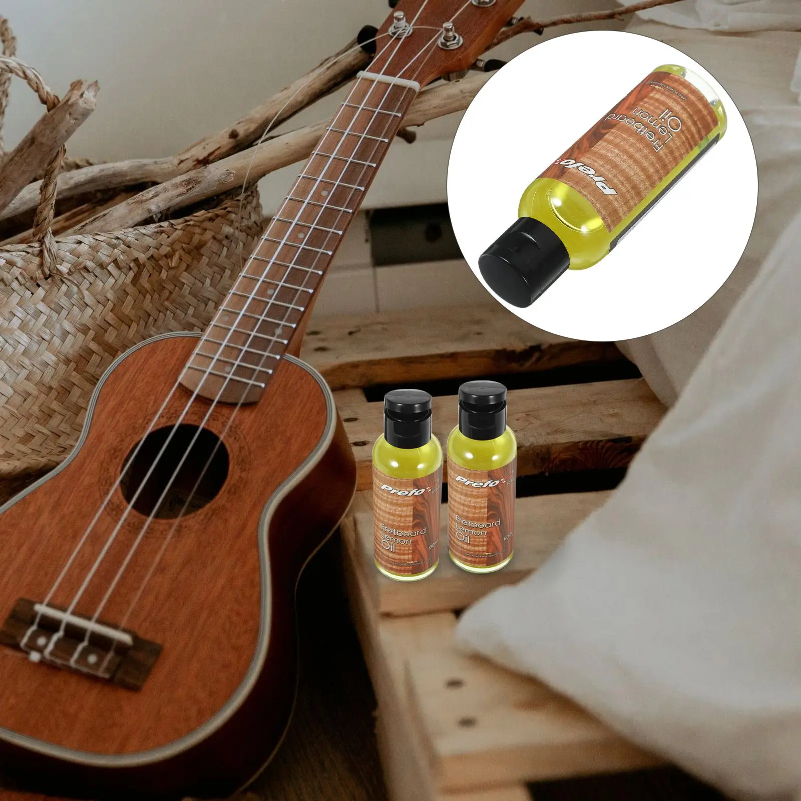 50ml Liquid Cleaning Oil Guitar Care Kit Polishing Purpose Cleaner Humidifying Lubricant Fingerboard Lemon Oil Ukulele Guitar