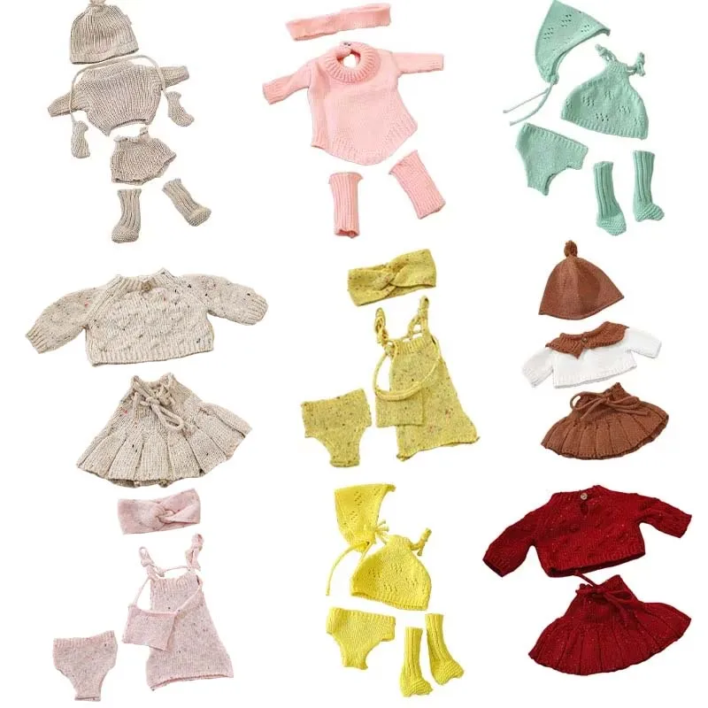 

13,39-дюймовая кукла реборн, одежда для милого платья-свитера, плиссированная юбка, аксессуары для кукол 34 см, комплект платья «сделай сам», аксессуары для кукол