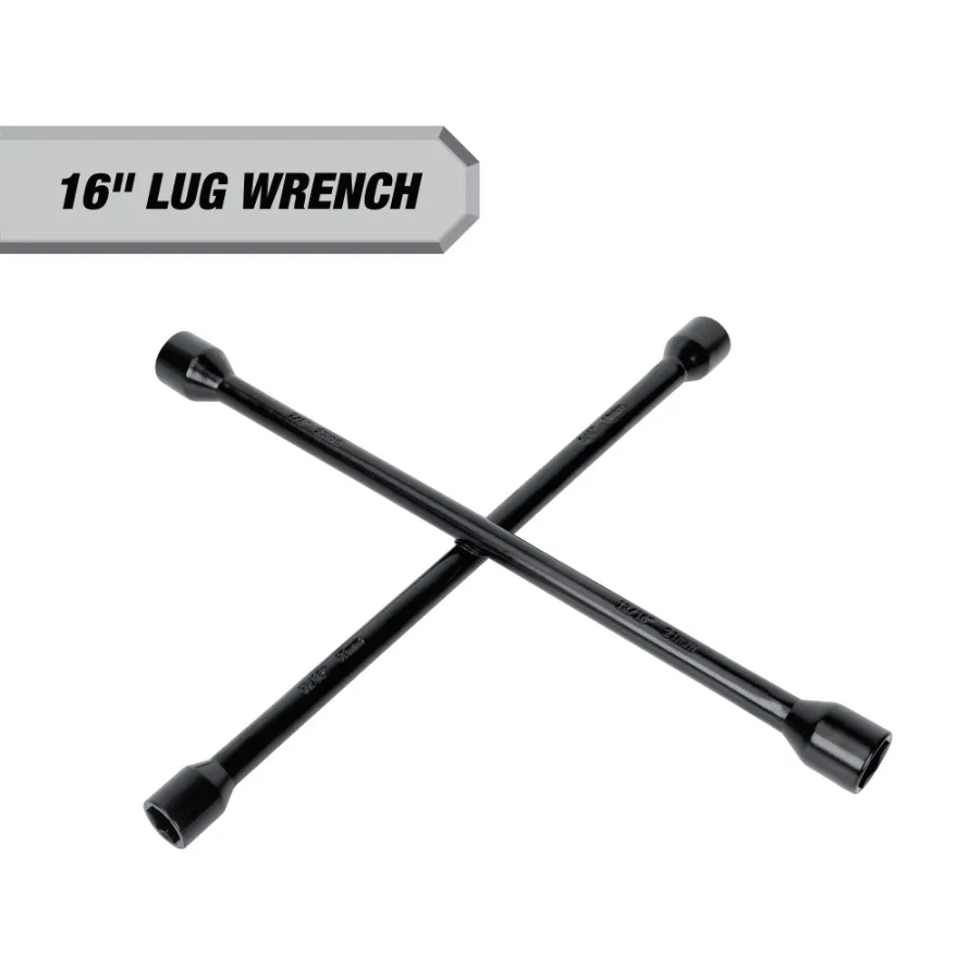 

Heavy Duty Lug Wrench Made of Carbon Steel 16-Inch Tire Iron for Automotive Maintenance and Emergency Tire Changes Durable Blac