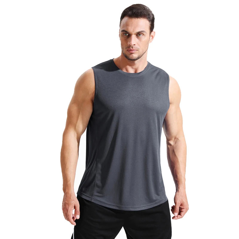 

Male Running Sleeveless Shirts Sports Leisure Clothing Marathon Singlets Gym Basketball Tracksuits Mens Workout Exercise Jerseys