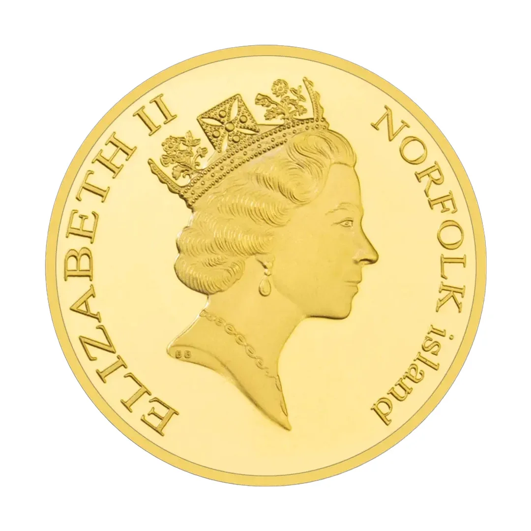 Elizabeth II Souvenir Norfolk Island Collectible Coin Goldplated Jesus Gift for Christianity Souvenir Coins