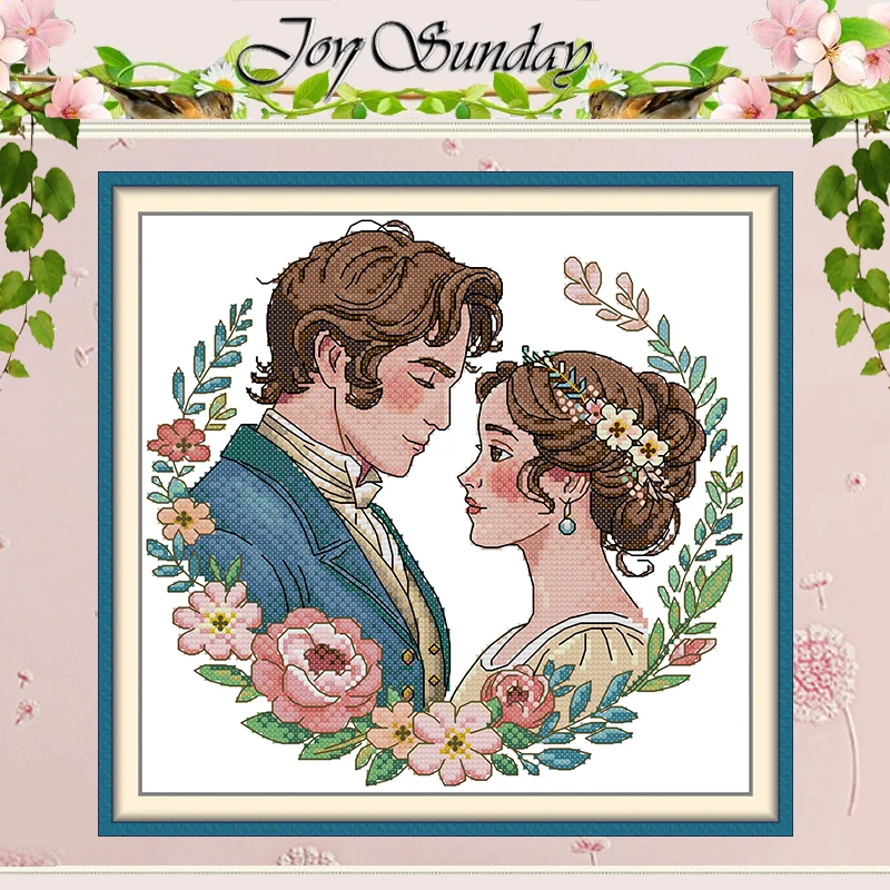 Pride and Prejudice Patterns Counted Cross Stitch Set DIY 11CT 14CT 16CT HD Stamped DMC Cross-stitch Kit Embroidery Needlework