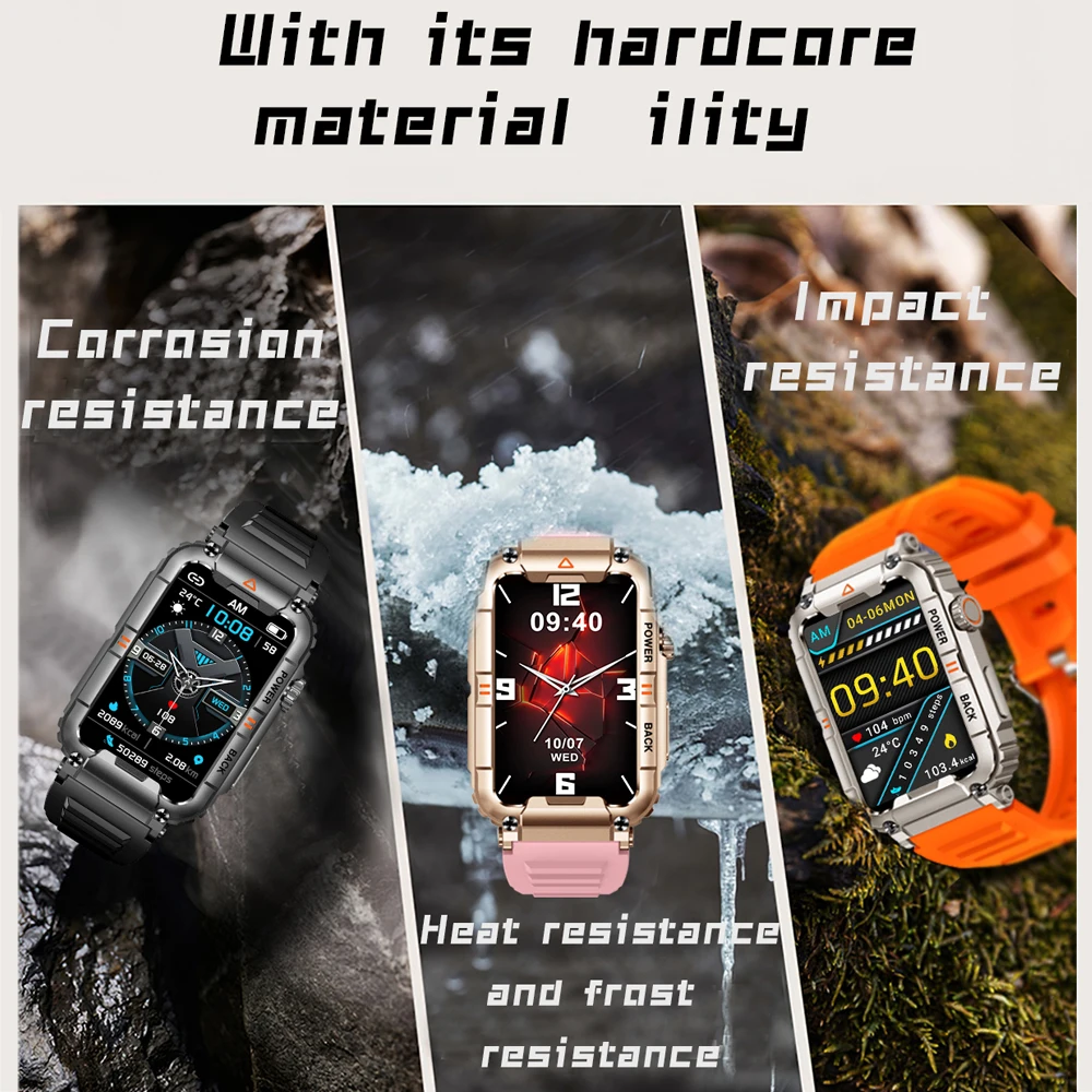 Reloj inteligente deportivo para hombre y mujer, accesorio de pulsera resistente al agua con llamadas, Bluetooth, pantalla táctil HD de 2023