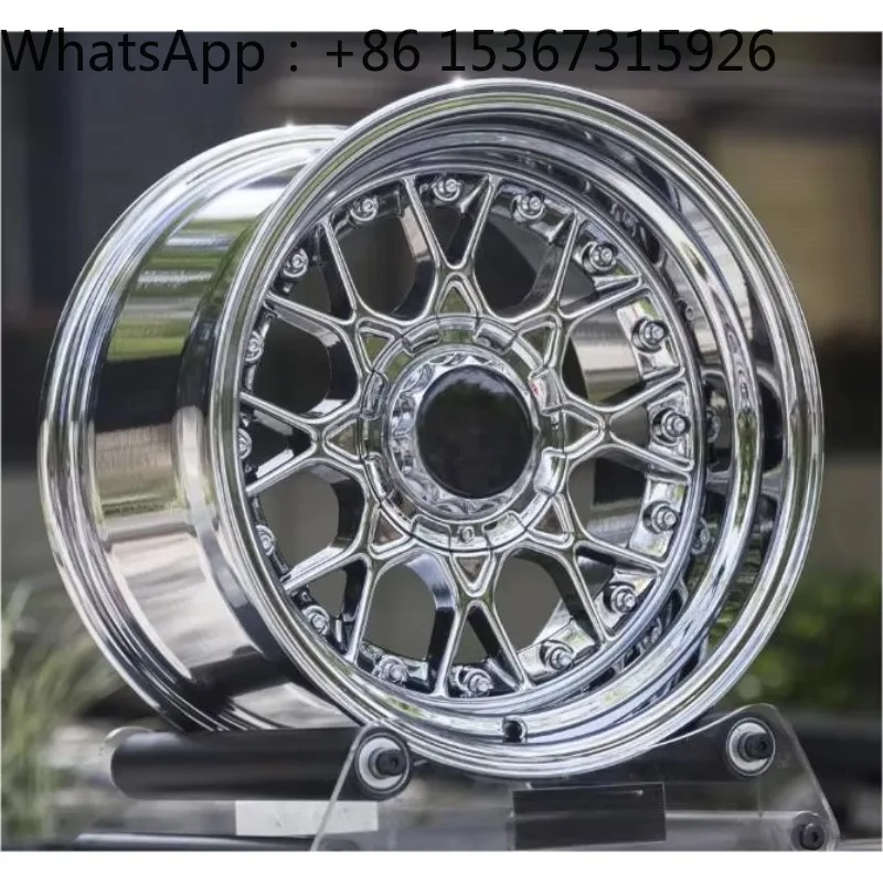 Rines Deportivos Xinlin Cromados de 15 Pulgadas 15x8 15x9 4X100/114.3, Cóncavos y Anchos para Autos, Rines de Aleación para MX5