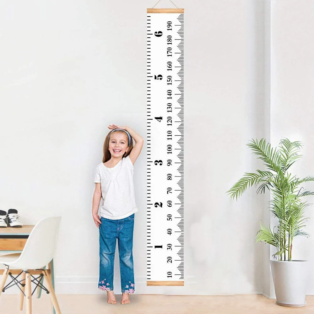 1pc Handing Ruler Wall Decor for Kids,Baby Growth Height Chart, Canvas Removable Height Growth Chart ,Children\'s Room Decor