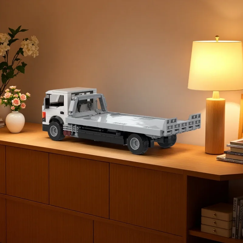 400+ PCS Multifunctional Flatbed Trailer Building Blocks Toy, Popular Home Assembly Display, Adult Hobby Collection (No Box)