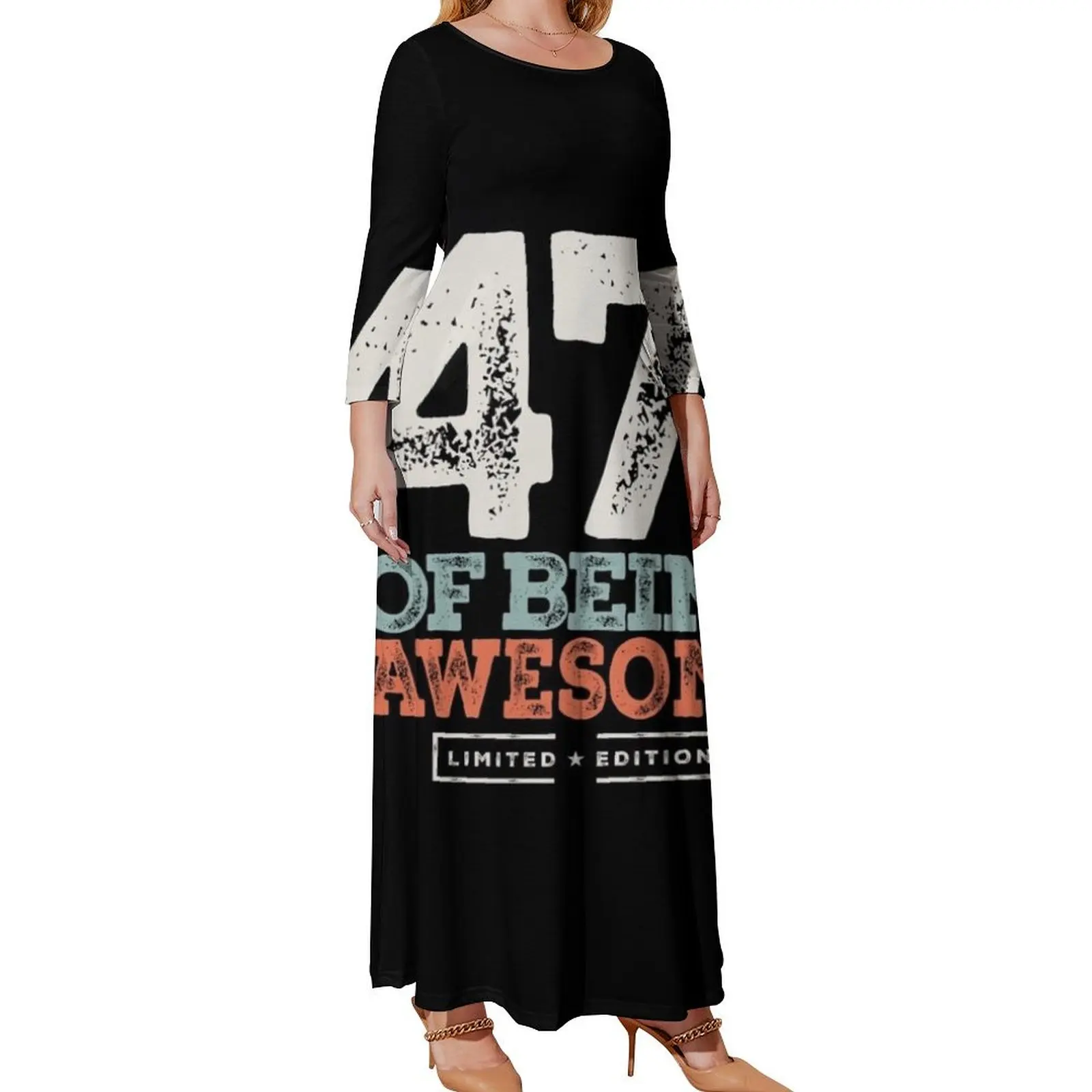 

47 Birthday Funny 47 Years Old Long Sleeved Dress dress dresses dress women summer 2024 Party dresses for women