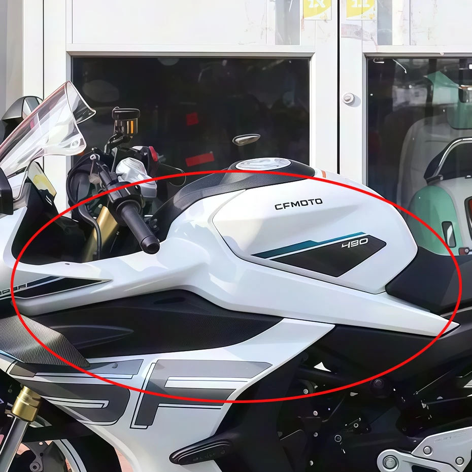 Motorcycle original accessories CF450SR CF450SRS SS fuel tank guard fuel tank cover side panel air guide cover starlight black