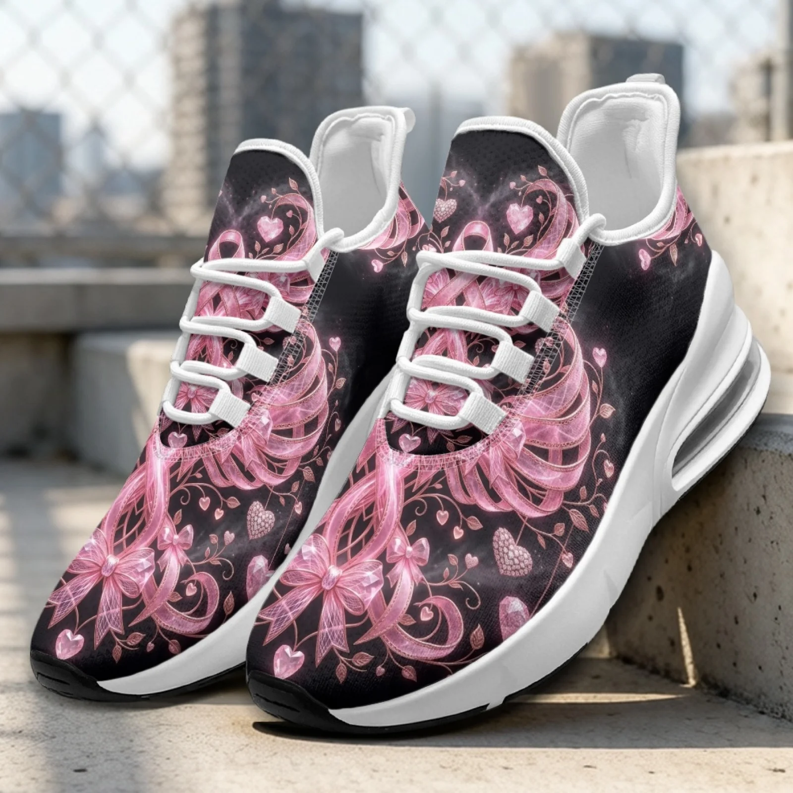 PENSTROLL Rosa Herz-Blumenmust – Breathable Mesh Athletic Shoes Bewertung und Preis