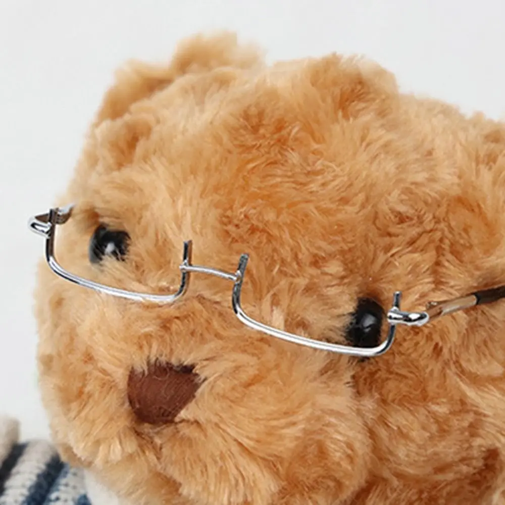 

Cute Metal Doll Glasses Half-frame Lensless Plush Doll Eyeglasses Doll Accessories 20cm Dolls