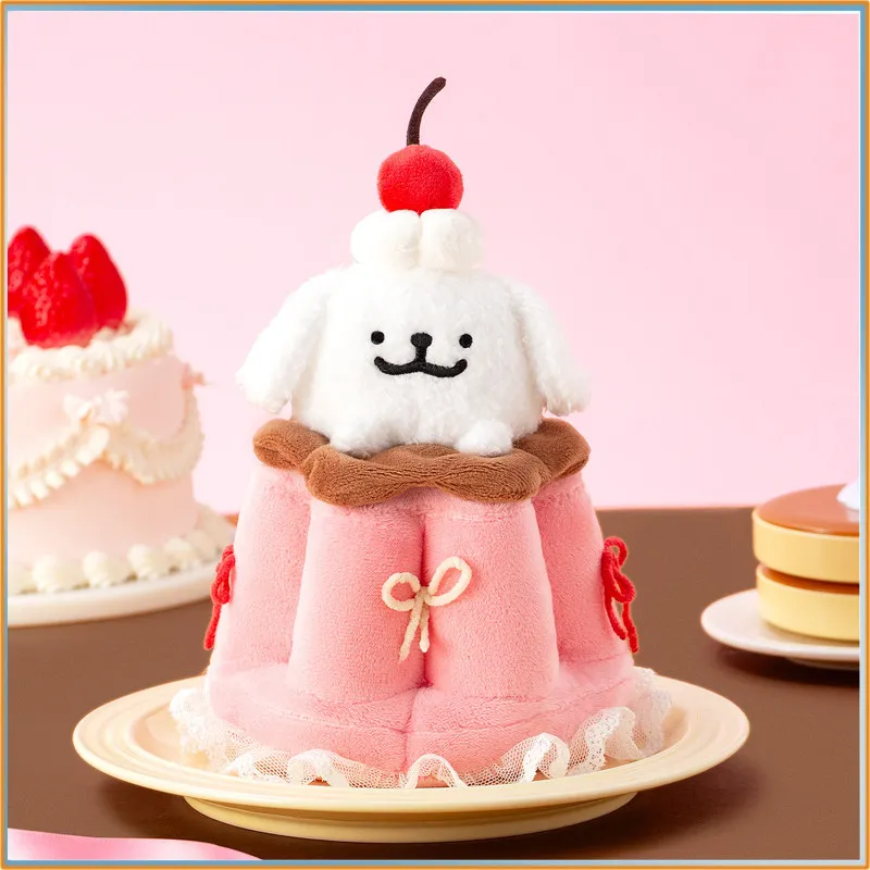 Maltese Puppy Pudding Shaped Plush Doll Cute Soft Stuffed Toy For Girlfriend Bestie Birthday Gift Home Bedroom Decor