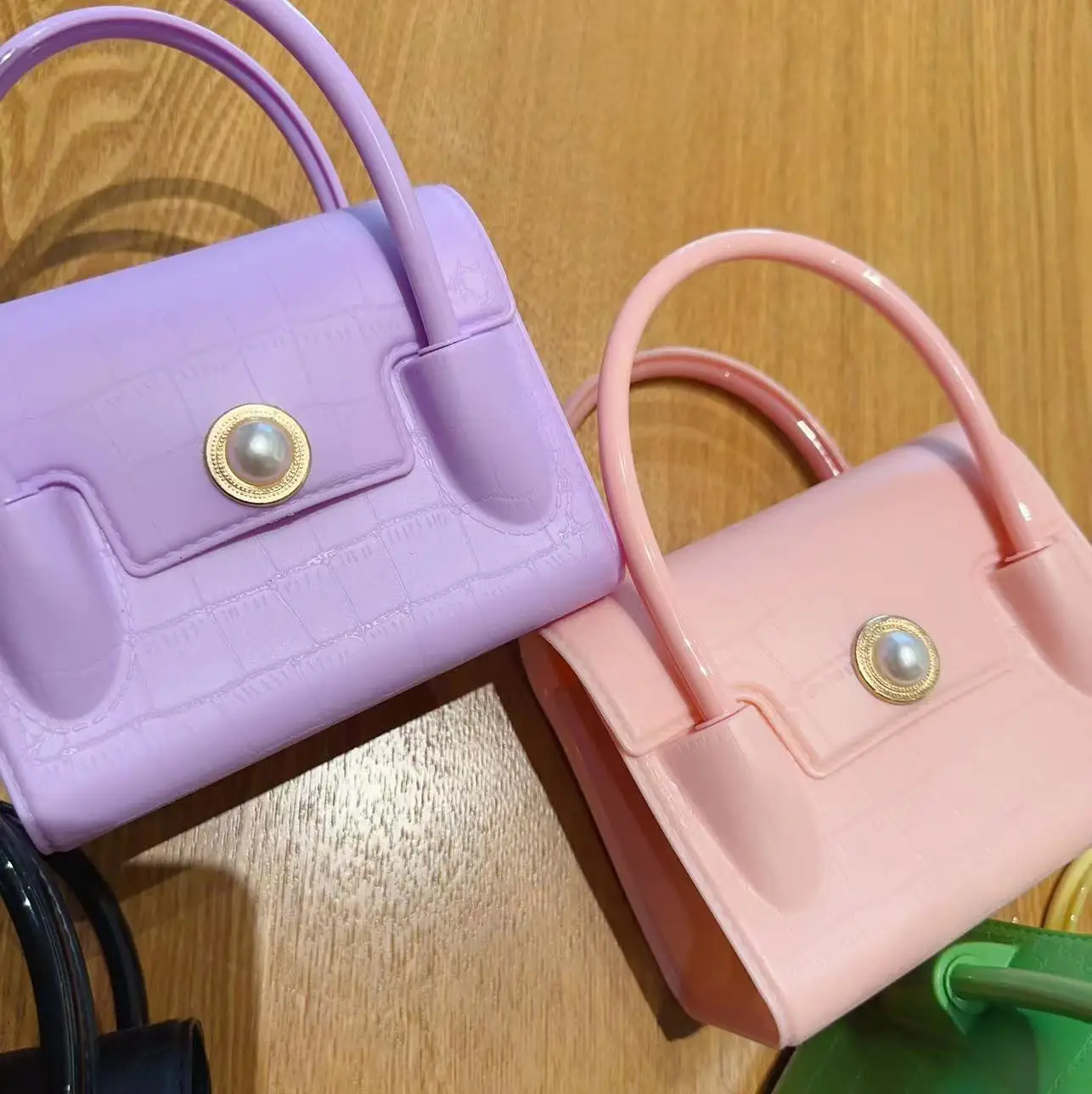 2024 New Children Square Bag Handbag Mini Crossbody Jelly Macaron Bags Shoulder Chain Kids Bags PVC Fashion Bolsas Para Mujeres