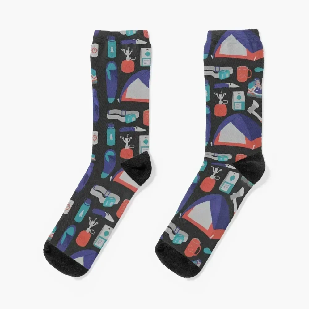 

Camping Gear Socks hiphop floral snow new year Socks For Men Women's