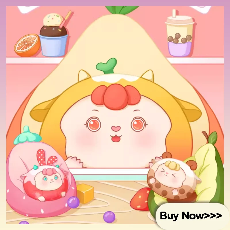 바펭테 리틀 쉽 와우오 투안지 밀크티 샵 시리즈 플러시 블라인드 박스 귀여운 소프트 컴패니언 인형 서프라이즈 미스터리 박스 선물