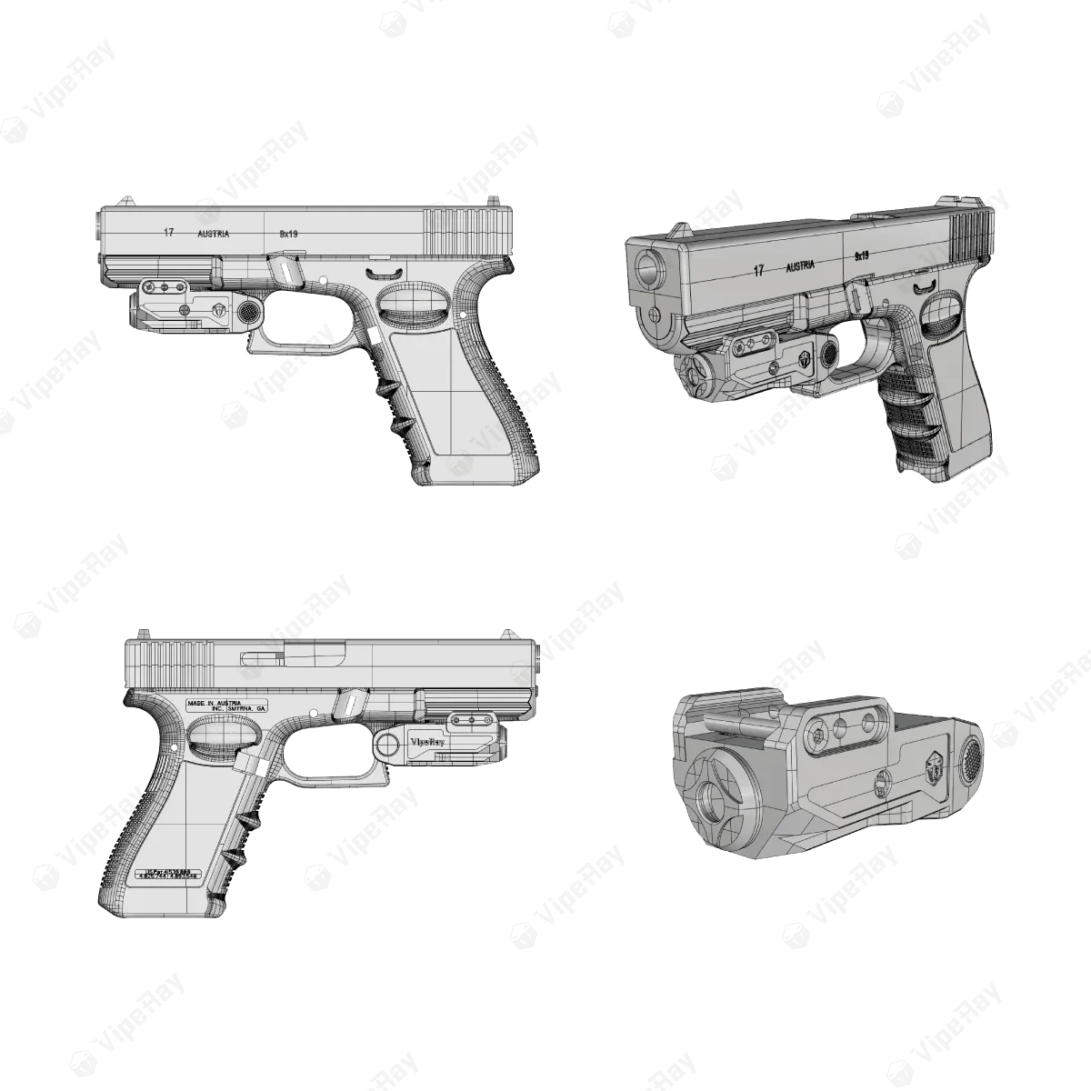 Mira láser táctica mini punto rojo y verde – Riel Picatinny para pistola - imagen 5