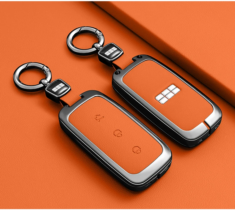 Auto Zink-legierung Leder Schlüssel Fall Abdeckung Für Geely Galaxy EX5 E5 L6 L7 EMI NO.1 Proton e.MAS 7 5 E8 Starry 8 Smart Fob Schlüssel Kette – Detail 5