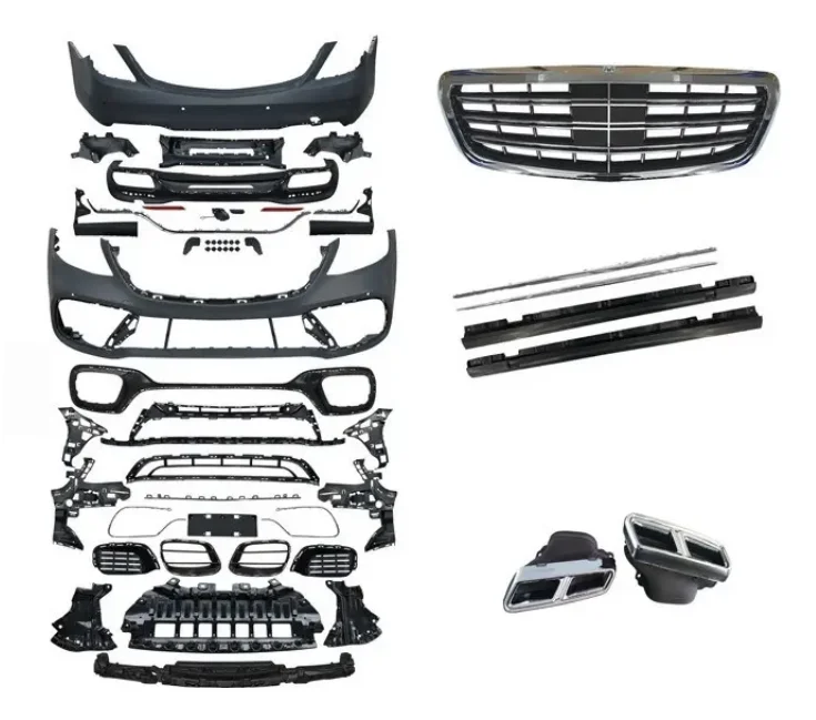 car body kit for Mercedes benz s class w222 2018-2020 to s63 including front and rear bumper with grille,headlights,taillights