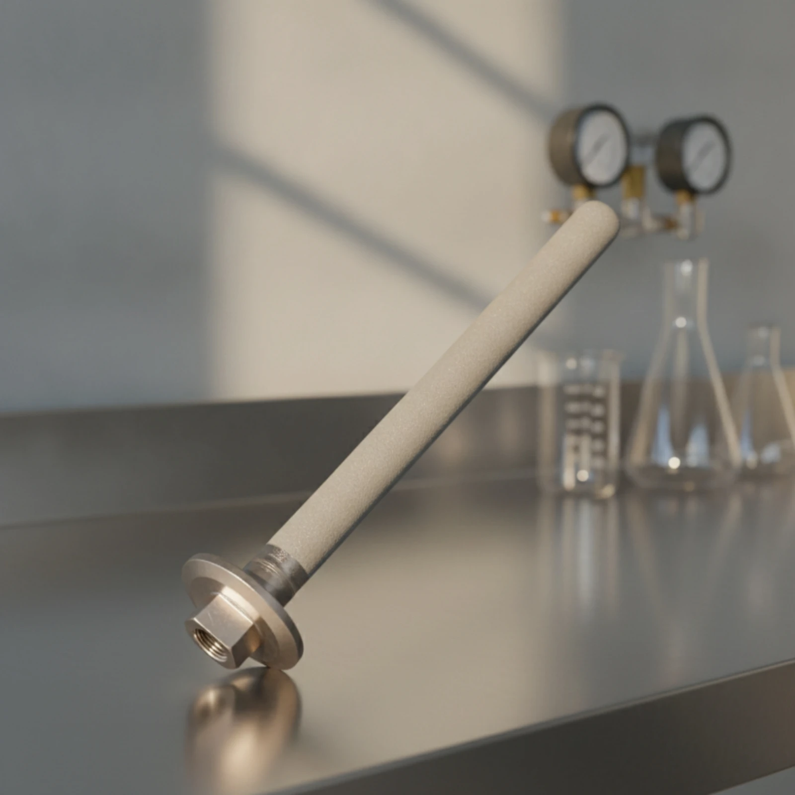 Carbonation Stone with Tri-Clamp 2 Micron Tri-Clamp Carbonation Stone Brewing Fitting Porous Hardware Submersible for Brewers