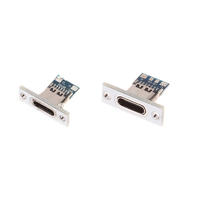 10 szt. Gniazdo USB 3.1 typu C płyta mocująca typu C gniazdo USB 3.1 typ-C 2Pin 4Pin żeńska część zamienna portu ładowania złącze Jack