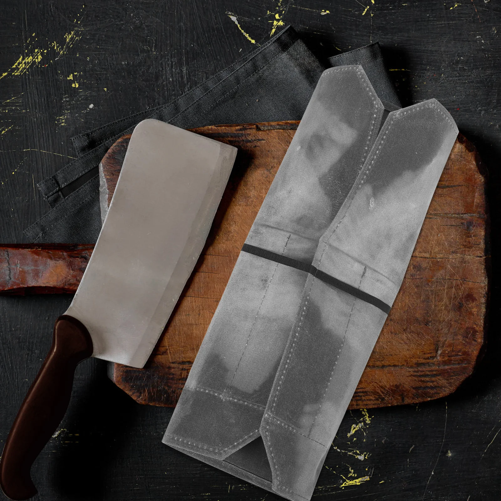 

Portable Chef Cutter Bag Canvas Roll Storage Bag Spacious Design Camping Cutlery Organizer Lightweight Carrying Pouch