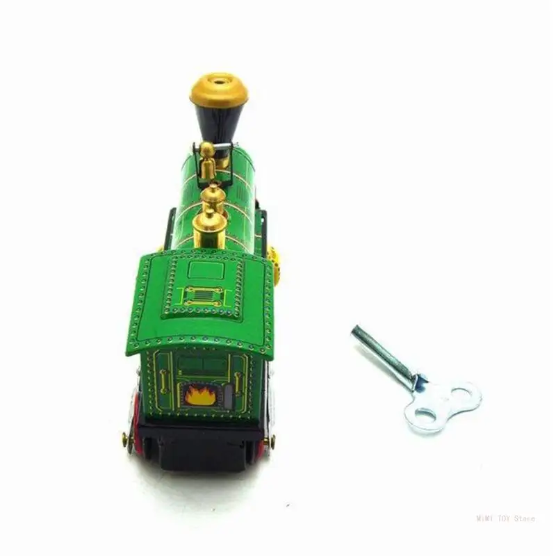 Vintage Wind Up Toy Train Wind Up Toy Clockworks Toy Green Locomotive Toy Vehicle Toy Locomotive Model Train Toy