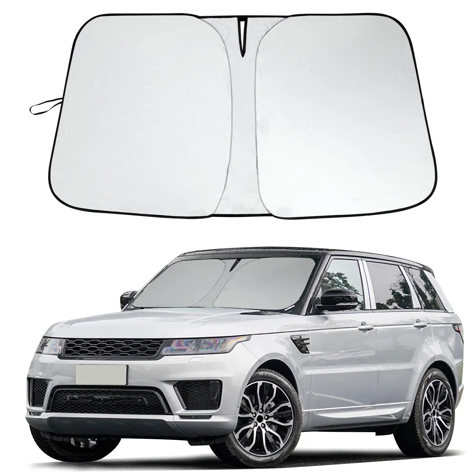 

Windshield Sun Shade for 2014-2022 Land Rover Range Rover Sport Accessories Sunshade Foldable Sun Visor Protector Blocks UV Rays