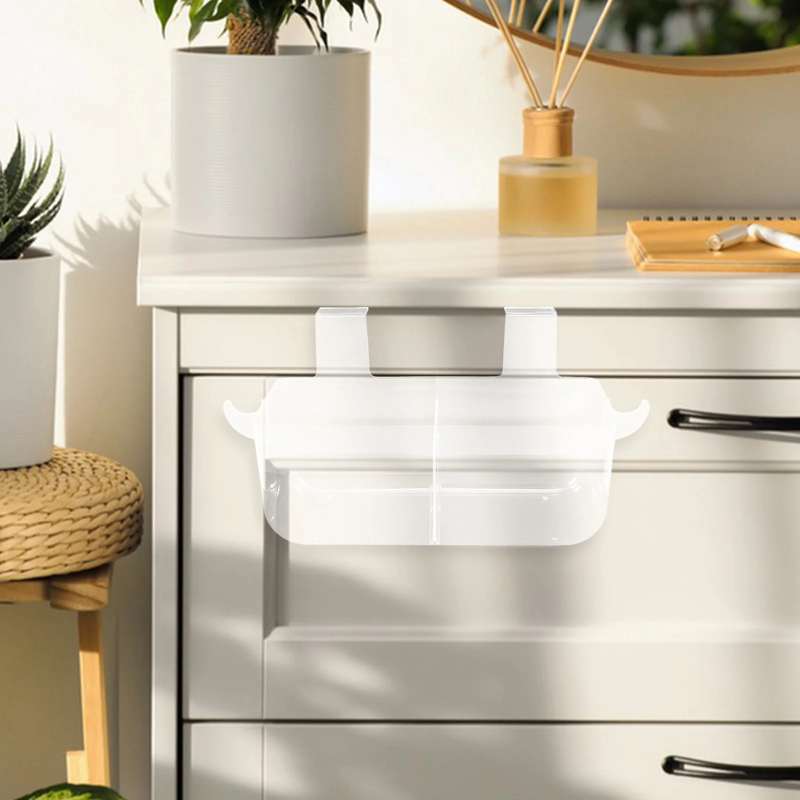 

BUTIFULSIC Cubic Shelf Transparent Storage Desk Organizer Office Decor Pot Holder Frame Dresser Sundries