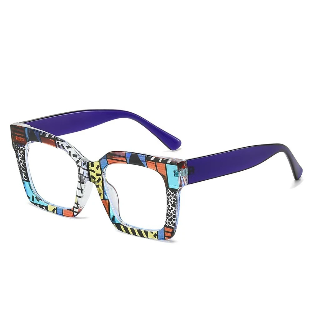 

Square Anti-blue Light Glasses Frame Vintage Clear Glasses Trending Styles Blue Green Designer Fashion Computer Eyeglasses Brand