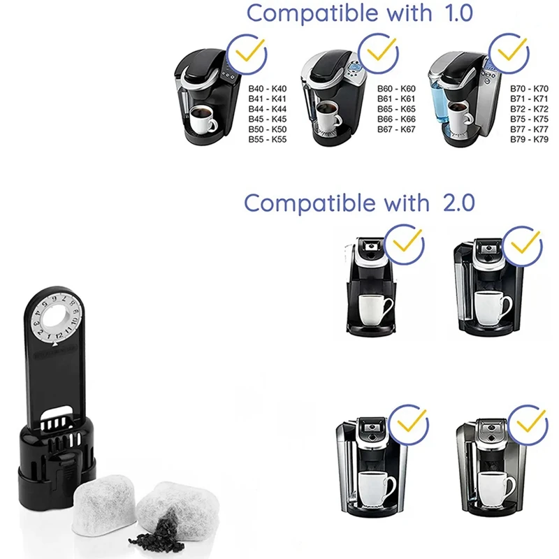 6 Pack Charcoal Filters Compatible For Breville BWF100 Machines, Breville Espresso Machine Water Filter Replacement