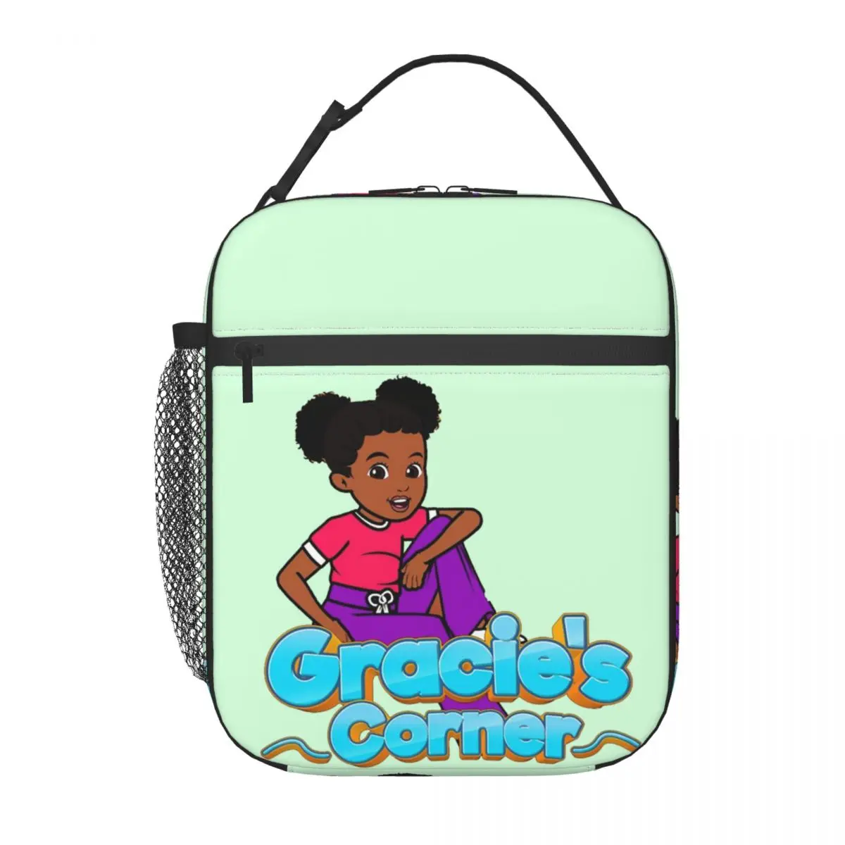 Gracies Family Corner Cute Phonic's Song Insulated Lunch Bag for Women Children Portable Food Boxes Thermal Lunch Box Tote