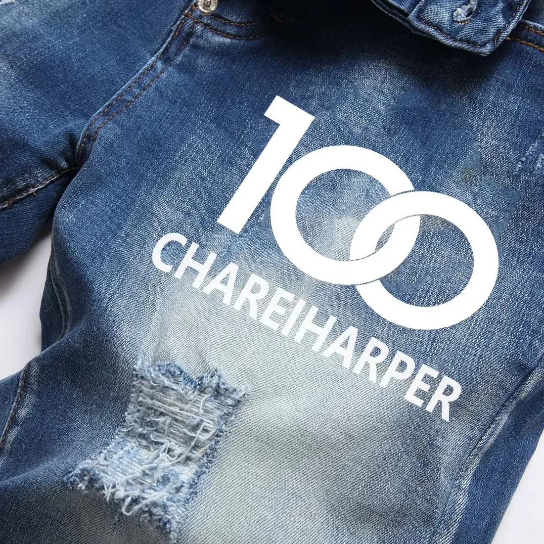 chareiharper 100 atch digital printed straight tube hipster