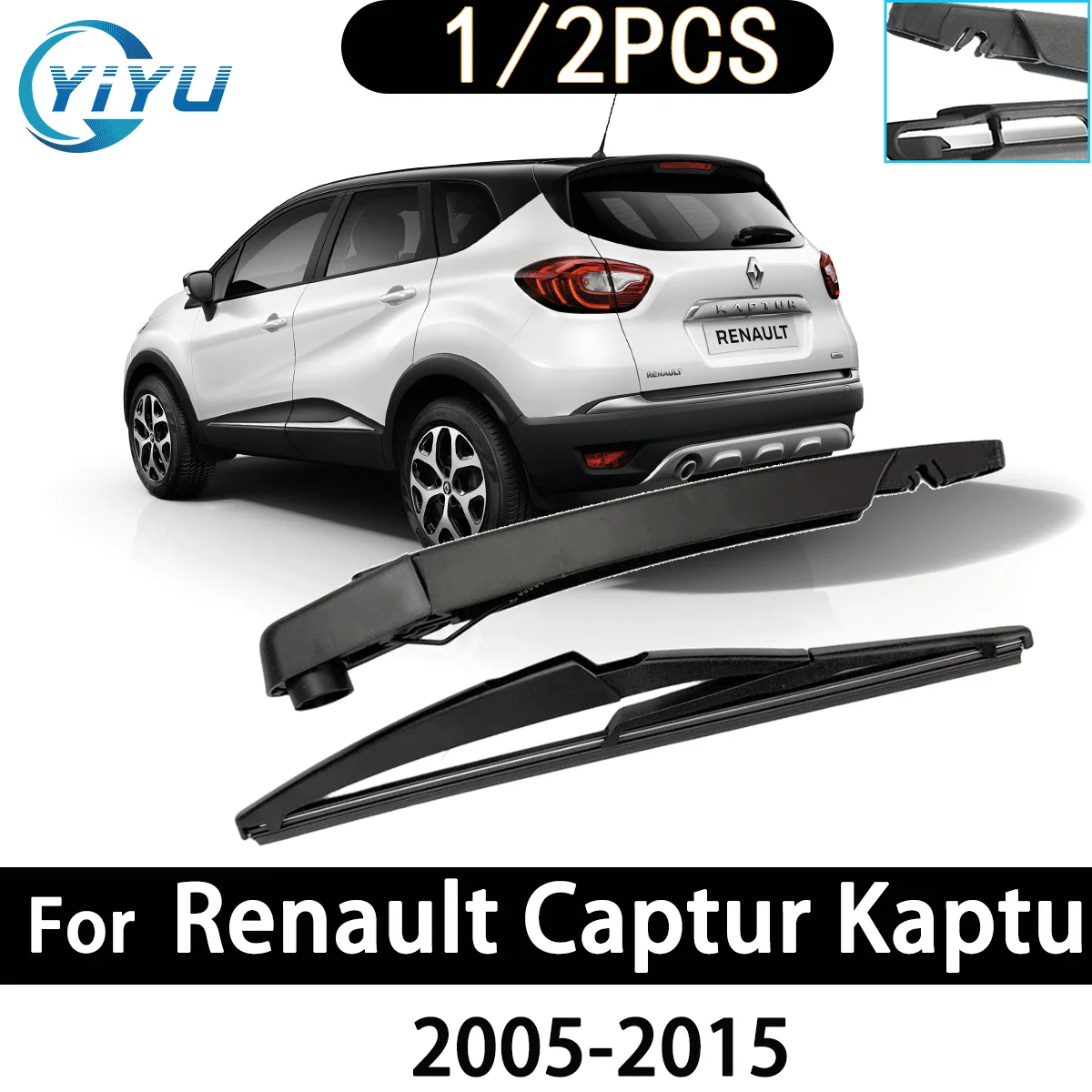Auto Heckscheibenwischerarm Wischerblatt für Renault Captur Kaptur 2005-2015 Autozubehör Zubehör