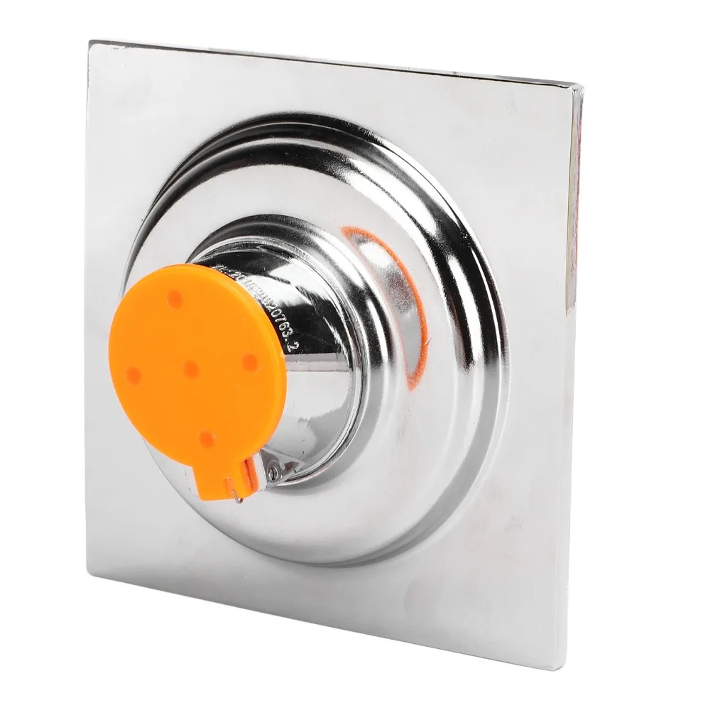 Stainless Steel Floor Drain 4 Inch Size Removable Hair Catcher Shower Drain Square Shape Self-Sealing Shower Floor Drain Garage