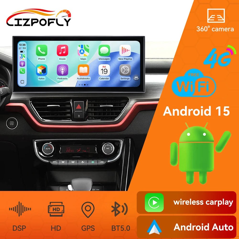 Car GPS Navigation Car Radio 15.8 Inch Car Radio For Ford Tourneo Custom/Transit 2016-2022 Carplay Android 15 Stereo Head unit