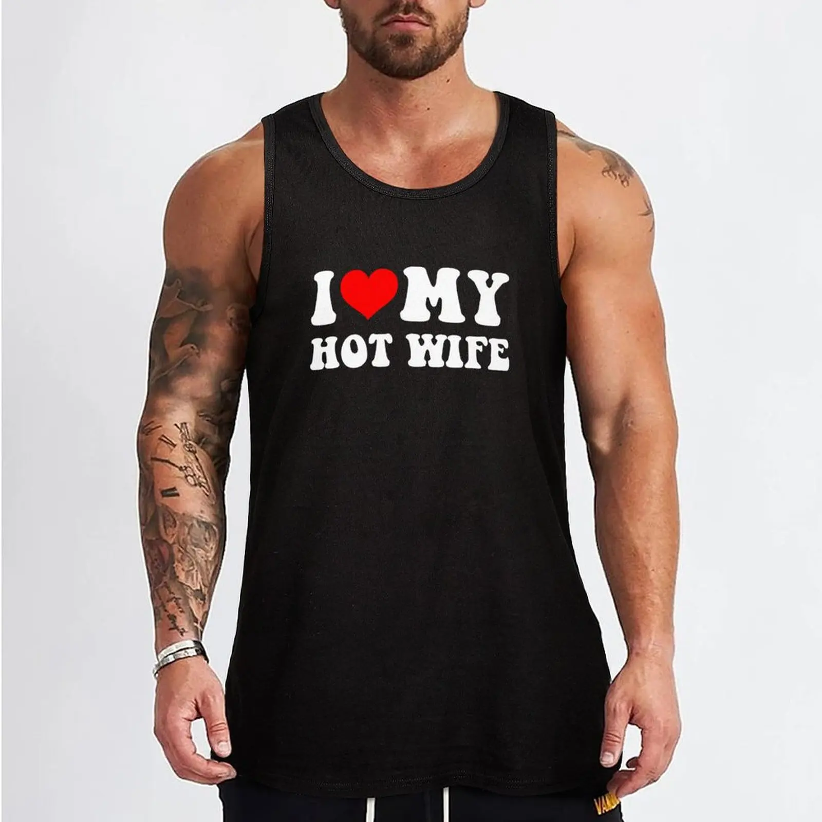 I Love My Hot Wife – Gorgeous, Passionate, and Unbreakable Bond Tank Top Solid Tone Tank Top Simple Casual Everyday Wear