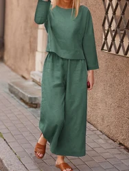 Casual European and American Oversized Set, Loose Solid Color Shirt and Pants Two-piece Set