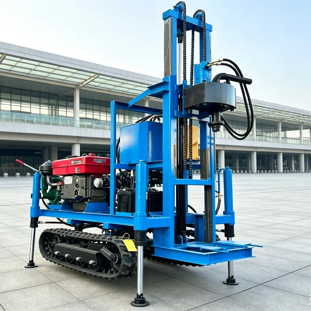 Customized 25 HP Crawler Water Well Drilling Rig, Small Diesel Drilling Equipment Supporting Multiple Drill Pipe Specifications - view 3